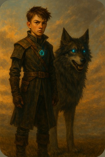 Veloria: a valley and storm-lit sky hinting at beast and soulbond magic.